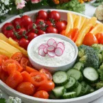 Colorful Veggie Tray with Creamy Ranch Dip