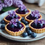 Lilac & Blueberry Curd Tarts
