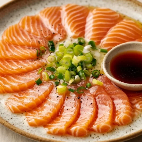 Salmon Crudo with Citrus Soy Dressing
