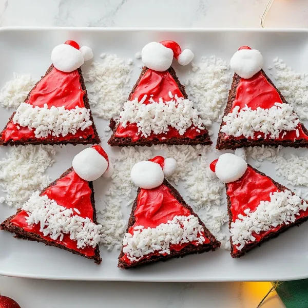 Santa Hat Brownies