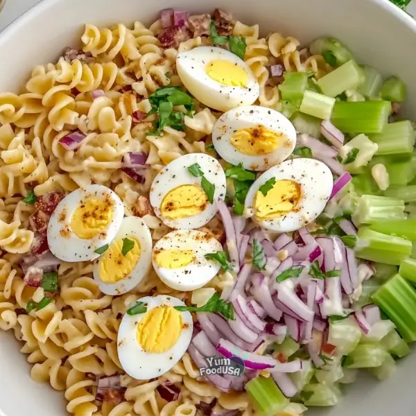 Deviled Egg Pasta Salad