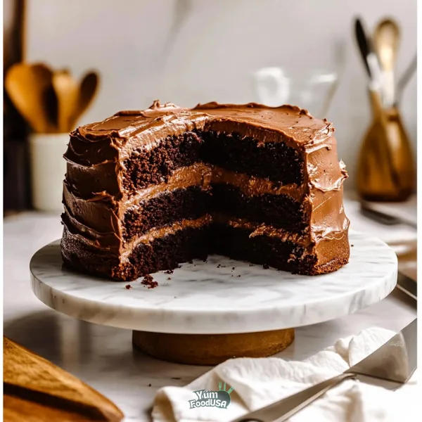 Double Chocolate Layer Cake with Cream Cheese Cocoa Frosting