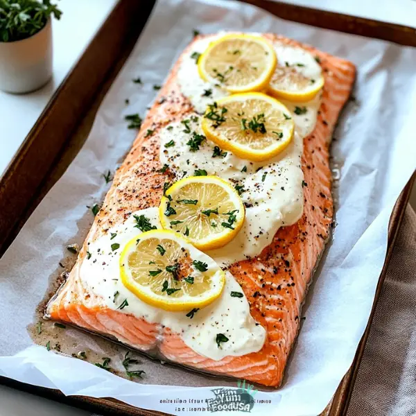 Easy Baked Mayo Salmon