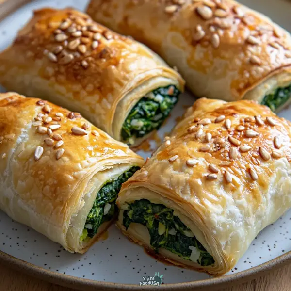 Vegan Spinach Puff Pastry Pinwheels