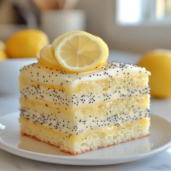Lemon Poppy Seed Cake with Glaze