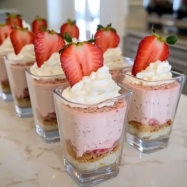 Strawberries and Cream Dessert Cups
