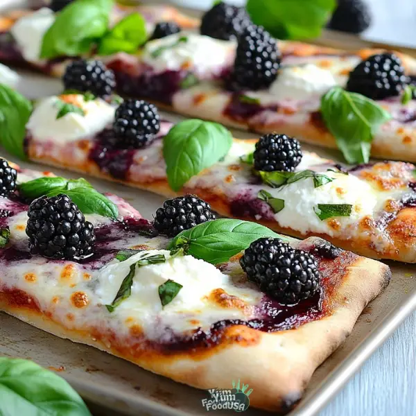 Blackberry Basil Ricotta Pizza