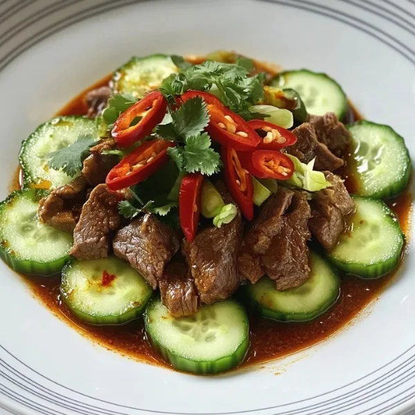 Homemade Spicy Beef with Cold Sauce