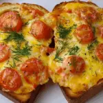 Cheesy Tomato Breakfast Toast