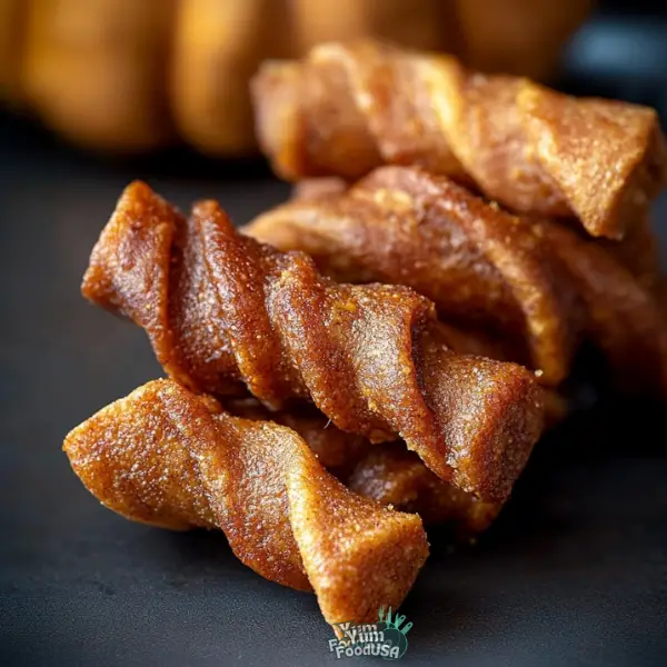 Peanut Butter and Pumpkin Chew Twists for Dogs