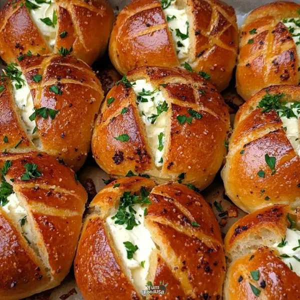 Korean Cream Cheese Garlic Bread
