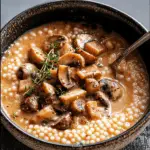 Creamy Mushroom & Pearl Couscous Soup