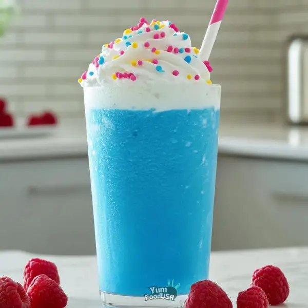 Coconut Cream Blue Raspberry Slushie