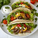 Banana Pepper Shredded Roast Beef Soft Tacos