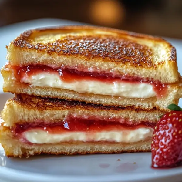 Strawberry Cream Cheese Stuffed French Toast