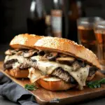 Steak & Cheese with Grilled Onions and Mushrooms