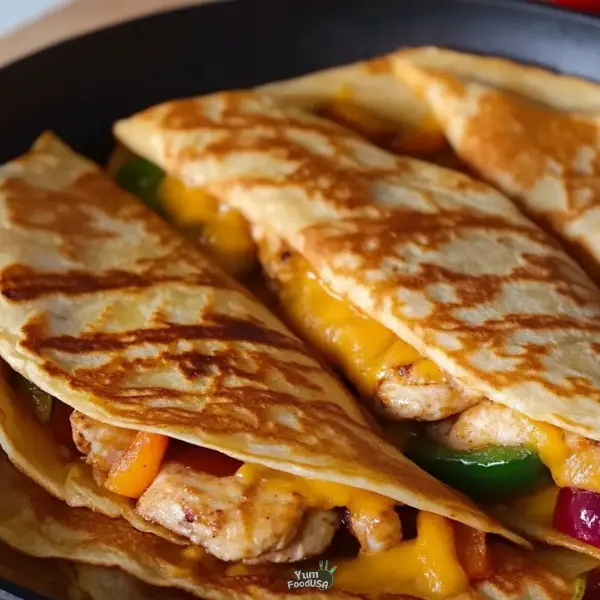 Chicken Crepe Shawarma Quesadilla-Style