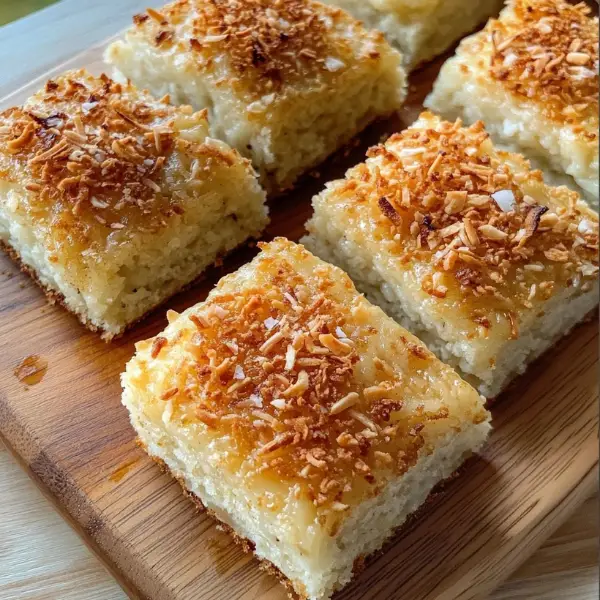 Banana Mochi Bread with Toasted Coconut