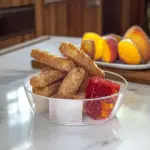 Crispy Jojo Potato Wedges with Peach Raspberry Jello