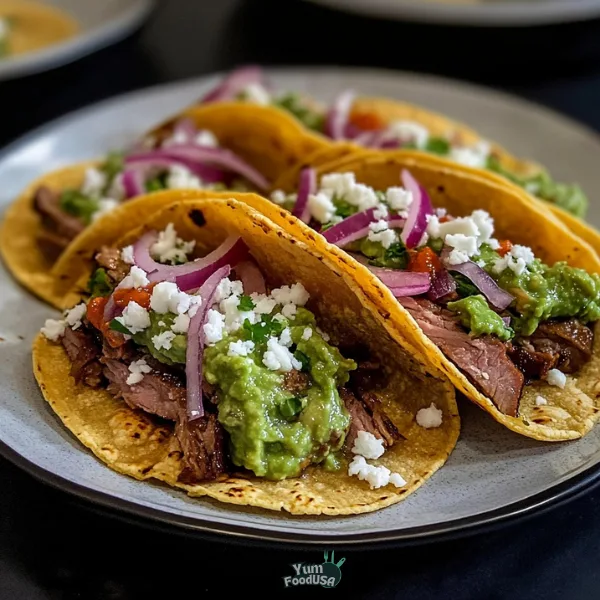 Carne Asada Tacos with Molcajete Guacamole