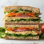 Loaded Veggie and Hummus Sandwich