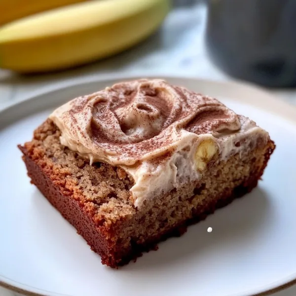Brown Butter Banana Bread with Cinnamon Frosting