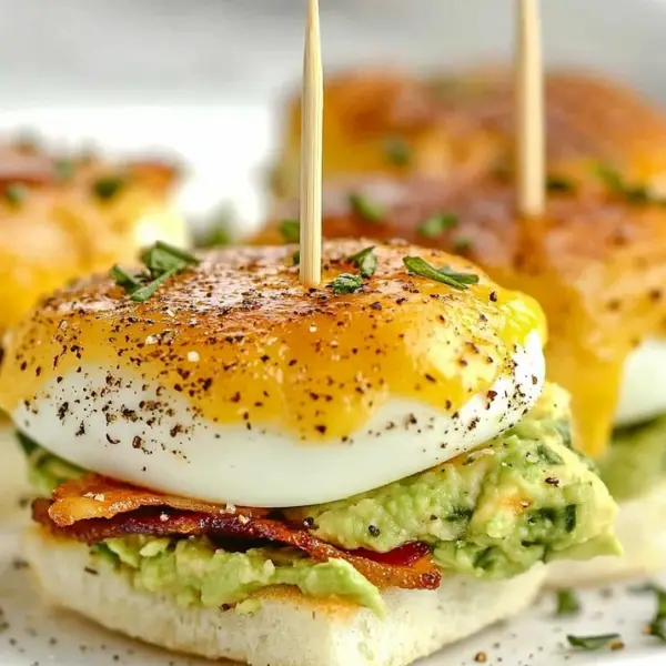 Keto Egg Sliders with Bacon, Cheddar & Avocado
