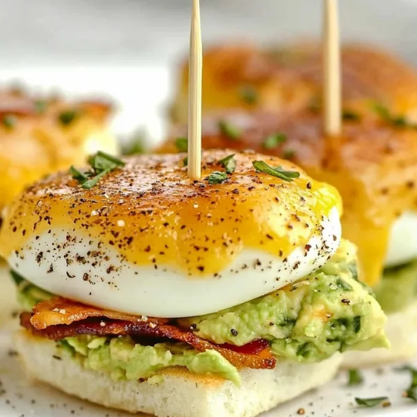 Keto Egg Sliders with Bacon, Cheddar & Avocado