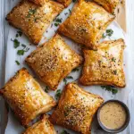 Cheesy Vegan Potato and Onion Puff Pastries