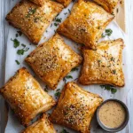 Cheesy Vegan Potato and Onion Puff Pastries