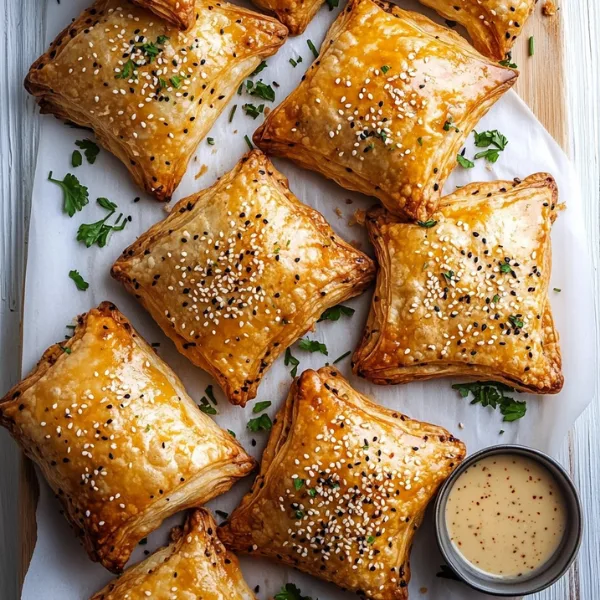Cheesy Vegan Potato and Onion Puff Pastries