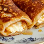Russian Crepes with Sweet Cheese Filling
