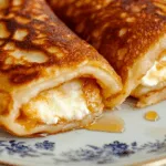 Russian Crepes with Sweet Cheese Filling