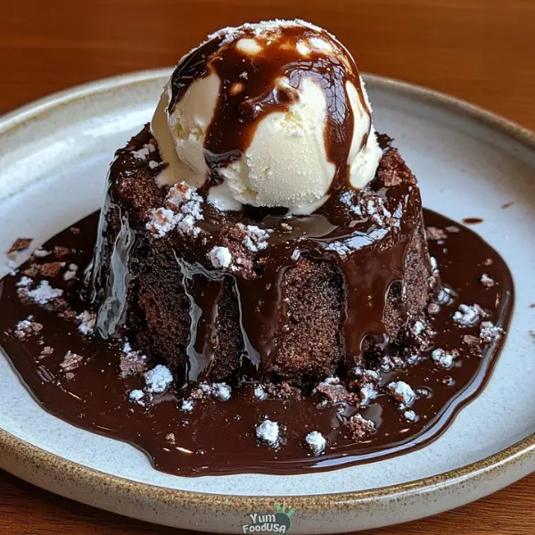 Chocolate Sticky Toffee Puddings with Hot Fudge Sauce