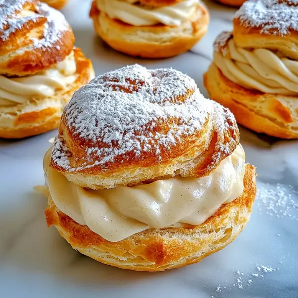Italian Cream Puffs with Custard Filling