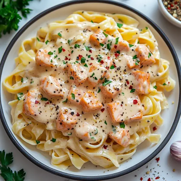 Creamy Salmon Tagliatelle
