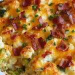 Loaded Cauliflower & Broccoli Casserole