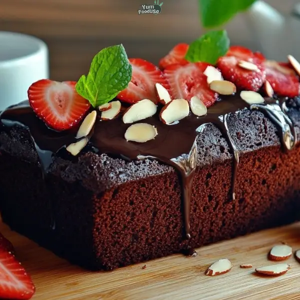 Chocolate Banana Loaf Cake with Glaze