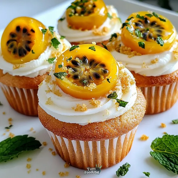 White Chocolate Passionfruit Cupcakes