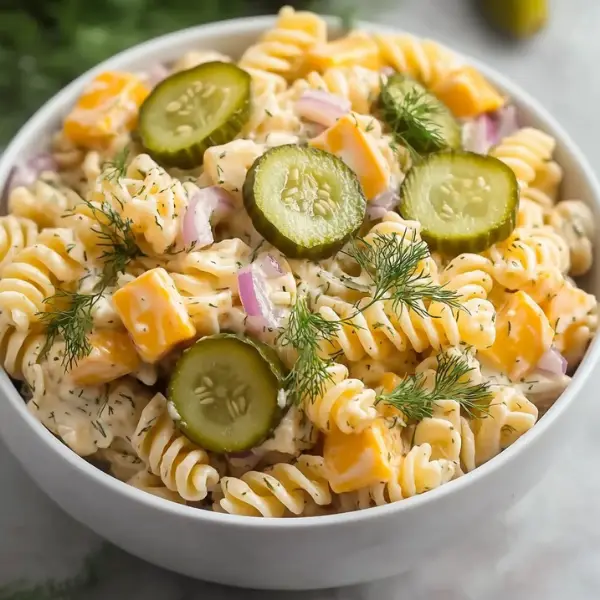 Dill Pickle Pasta Salad