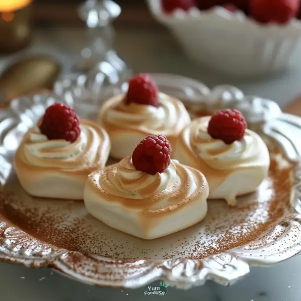Heart-Shaped Mini Pavlovas