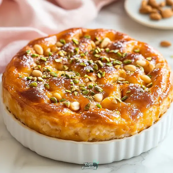 Mafroukeh with Ashta and Toasted Nuts