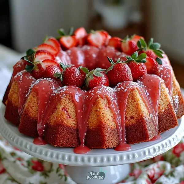 Easy Strawberry Pound Cake