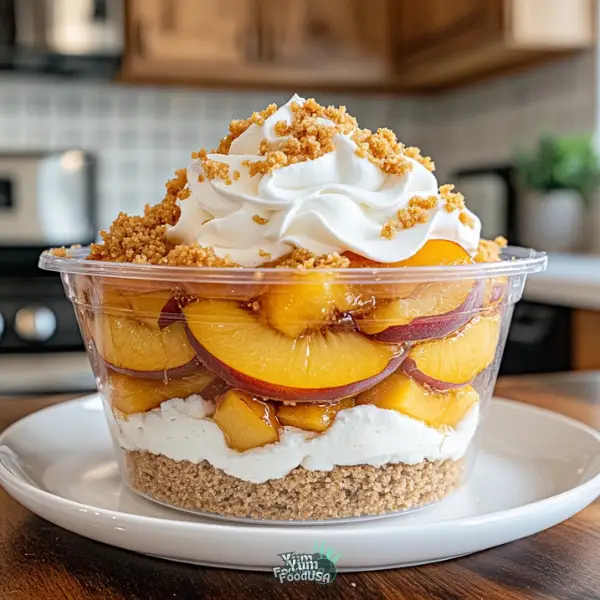 Peach Cobbler Cheesecake Cups