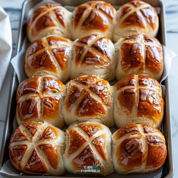 Hot Cross Buns with Chocolate Chips