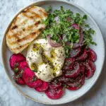 Burrata with Roasted Beets & Grilled Bread
