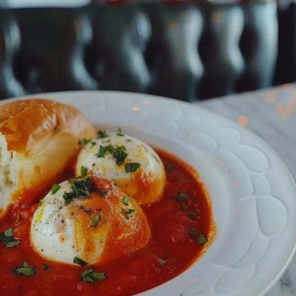 Rustic Italian Breakfast Tomato Egg Skillet