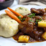 Cassava Dumplings with Stewed Chicken