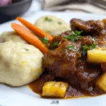 Cassava Dumplings with Stewed Chicken
