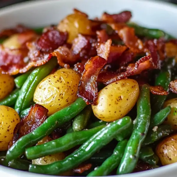Country Ranch Green Beans and Potatoes with Bacon
